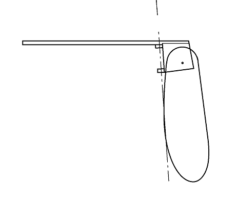 Fig. 5-10 Rudder outline/balance
